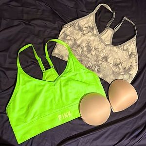 Victoria’s Secret PINK ACTIVE (2) Sports Bras with Padding XL